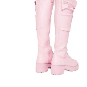 Pink  combat boots
